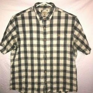 Red Head Men 2XL Plaid Short Sleeve Button Up